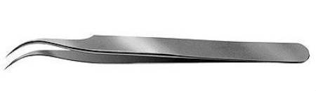 Bausch+Lomb - Forceps Jeweler 4-1/4 Inch Length Stainless Steel NonSterile NonLocking Thumb Handle Curved Fine Pointed Tips - E1947 7