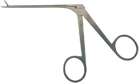 Bausch & Lomb Storz Ear Forceps House-Miniature 134 mm Stainless Steel NonSterile Finger Ring Handle Straight Extremely Delicate 4 mm Fine Serrated Jaws - X0239
