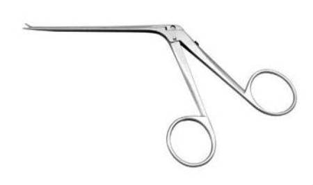 Bausch & Lomb Storz Ear Forceps House-Miniature 134 mm Stainless Steel NonSterile Finger Ring Handle Straight Extremely Delicate 4 mm Fine Serrated Jaws - X0239