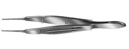 Bausch & Lomb Bausch+Lomb Suture Forceps Castroviejo 4-1/4 Inch Stainless Steel NonLocking Thumb Handle Straight 0.5 mm Tips - E1798