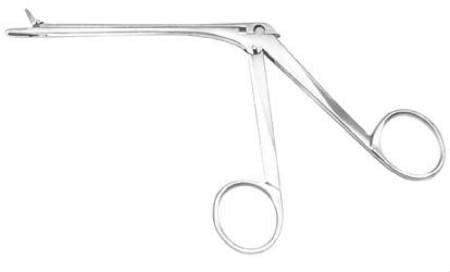 Bausch+Lomb - Nasal Forceps Blakesley 7-1/8 Inch Length Office Grade Stainless Steel NonSterile NonLocking Finger Ring Handle Straight 3-1/2 X 7 mm Fenestrated Cups - N2990