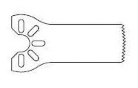 Precision Thin - Saw Blade Sagittal Medium Narrow, Radial Edge, Fine Tooth - 2296003114