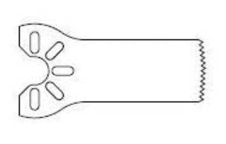 Stryker Precision Thin Saw Blade Sagittal 7 Cutting Edge X 18.5 Cutting Depth X 0.38 Material Thk mm Medium, Narrow, Radial Edge, Fine Tooth - 2296003114