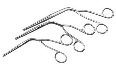 Sun Med - Forceps Magill Child Stainless Steel Finger Ring Handle Straight Closed Tip - 9-3018-02