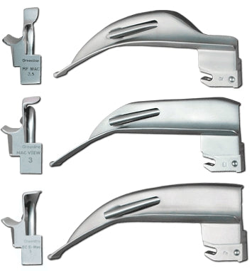 Sun Med E-Mac Greenline Laryngoscope Blade Macintosh English Size 3-1/2 Extended Medium Adult - 5-5271-35