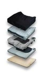 JAY J2 Deep Contour - Seat Cushion 18 W X 16 D X 4-1/2 Inch Foam / Fluid - 2486