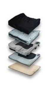 JAY J2 Deep Contour - Seat Cushion 20 W X 16 D X 4-1/2 H Inch Foam / Fluid - 2406