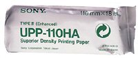 Sony - Diagnostic Recording Paper Thermal Paper 110 mm X 20 Meter Roll Without Grid - UPP-110HA
