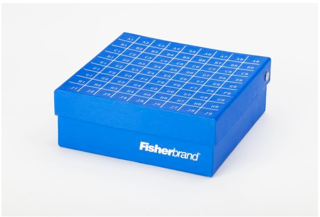 Fisher Scientific BOX, CRYO/FREEZER HINGED HOLDS81 VIALS (50/CS) - 13131001