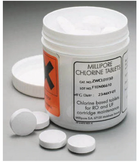 Fisher Scientific Chlorine Cleaning Tablet For Water Purification System - 5874316024