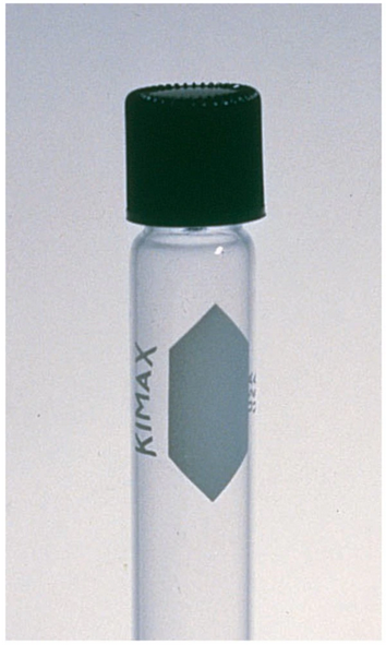 Fisher Scientific Kimble Kimax Test Tube Round Bottom Plain 16 X 125 mm 16 mL Black Screw Cap Glass Tube - 14-930A