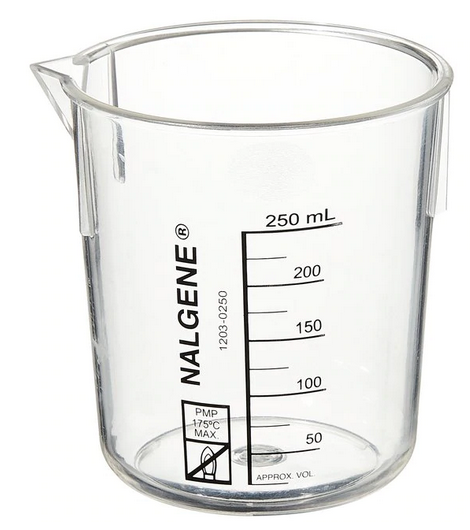 Fisher Scientific Nalgene Beaker Griffin, Low Form Polymethylpentene 250 mL - 0259115E