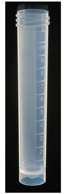 Fisher Scientific Axygen Transport Tube Conical Bottom, Skirted Plain 10 mL Blue Screw Cap Polypropylene Tube - 14222562