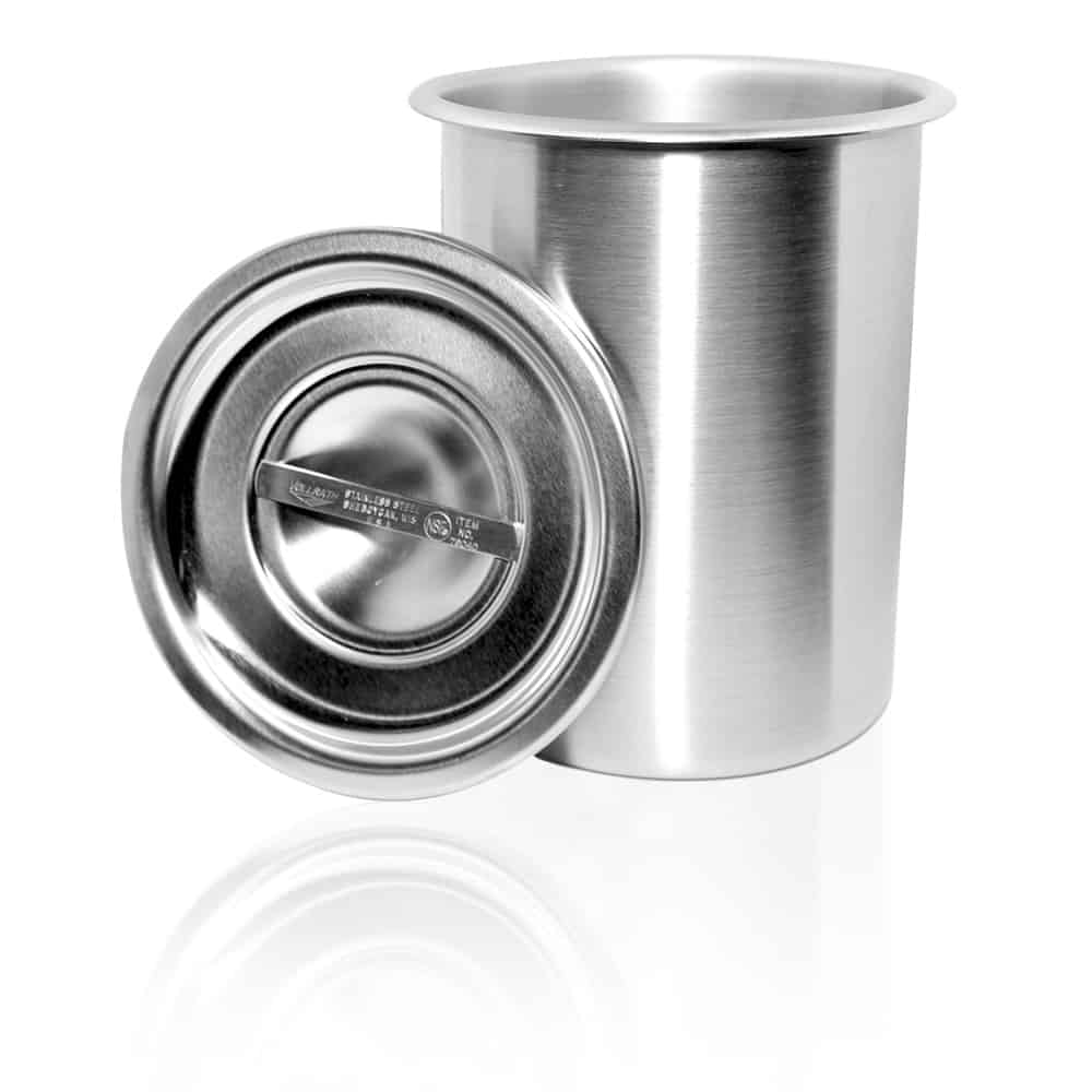 Mopec Storage Container w/ Optional Lid, Stainless Steel