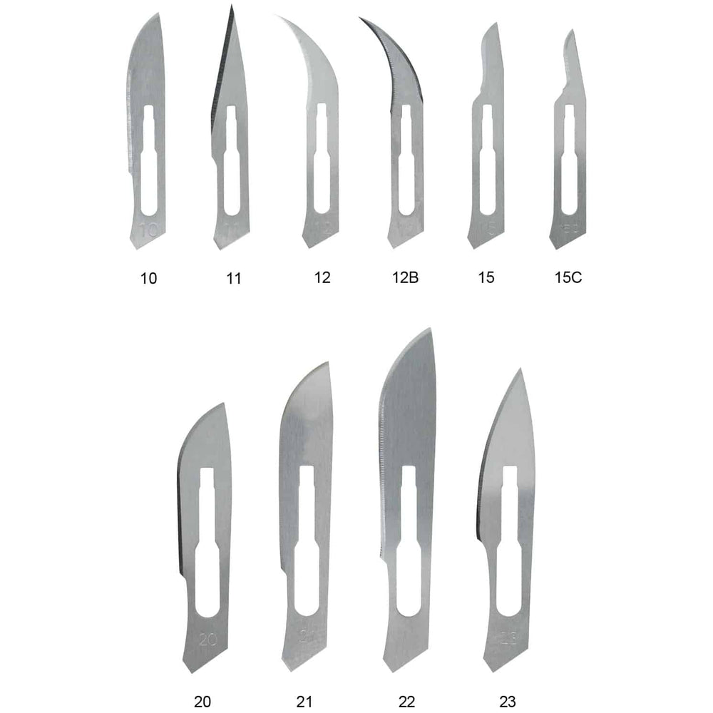 Mopec Scalpel Blades, Stainless Steel, Sterile, 100 Pack