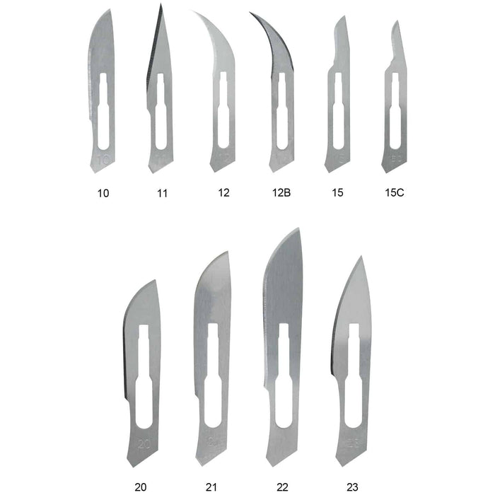 Mopec Scalpel Blades, Stainless Steel, Sterile, 100 Pack