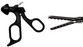 Elmed 5mm Dissectors and Graspers Alligator Grasper Retro-Facing Teeth Double Action, 20mm Tip - Insulated Handles