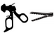 Elmed 5mm Dissectors and Graspers Alligator Grasper Retro-Facing Teeth Double Action, 20mm Tip - Insulated Handles