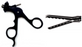 Elmed 5mm Dissectors and Graspers Alligator Grasper Retro-Facing Teeth Double Action, 20mm Tip - Insulated Handles