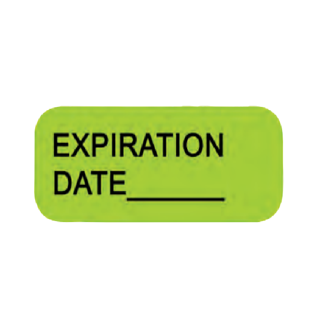 Healthmark Expiration Date Message Label - 2" x 0.88" in, 500 Per Roll - HMK-CSW-116