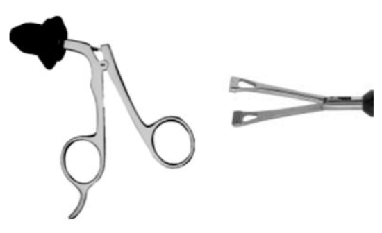 Elmed 10mm Dissectors and Graspers Duval Grasper Axial Serrations, 40mm Tip - Uninsulated Handles
