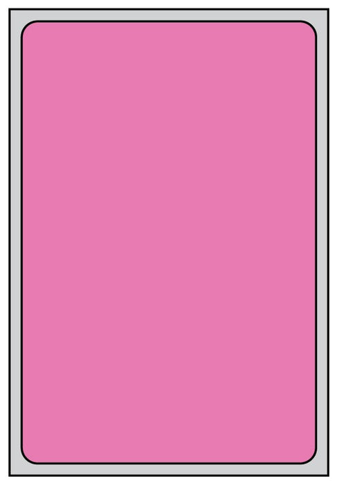 Medical Labels - Thermal Transfer Labels, Pink Brite, 4" x 6"
