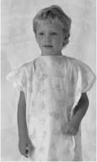 Tech Styles a Division of Encompass Patient Exam Gown Child Small Ages 5 to 8 Years Blue - 45790-508