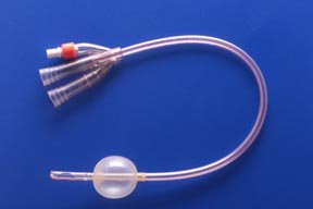 Soft Simplastic - Foley Catheter 3-Way Couvelaire Tip 30 cc Balloon 24 Fr. PVC - 664130-000240