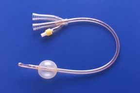 Soft Simplastic - Foley Catheter 3-Way Couvelaire Tip 30 cc Balloon 22 Fr. PVC - 664176-000220