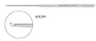 Teleflex Medical Pilling Ear Curette Billeau 6-1/2 Inch Length Single-ended Round Knurled Handle Size 1, Small Tip Straight Sharp Teardrop Wire Loop Tip - 411230