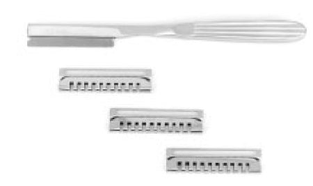 Pilling - Skin Graft Knife Set Goulian Carbon Steel / Stainless Steel 2-1/4 X 7-1/4 Inch Webster Style Handle NonSterile Reusable - 050200