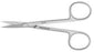 Pilling - Iris Scissors 4-1/2 Inch Length Stainless Steel Finger Ring Handle Curved Sharp Tip / Sharp Tip - 144310