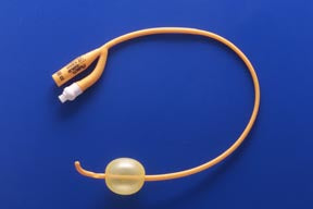 Teleflex Medical Rusch Puregold Foley Catheter 2-Way / Tiemann / One Eye Coude Tip 30 cc Balloon 22 Fr. PTFE (Teflon) Coated Latex - 318322