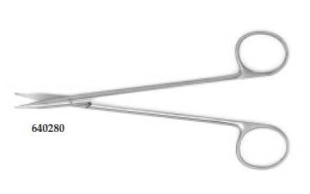 Teleflex Medical Tenotomy Scissors Potts 6 Inch Length Stainless Steel Finger Ring Handle Curved - 640280