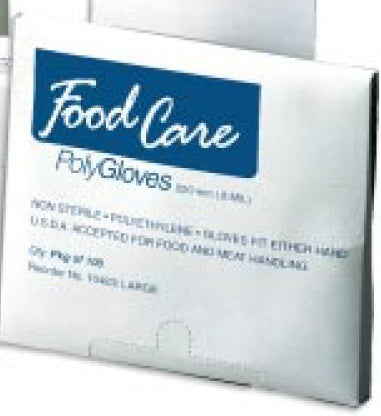 Tidi Products Foodcare Food Service Glove Large Textured Clear Polyethylene - 10473