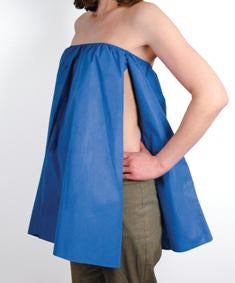 Tidi Products Tidi Exam Cover-Up Dark Blue One Size Fits Most Open Sides Elastic Band Female - 941113