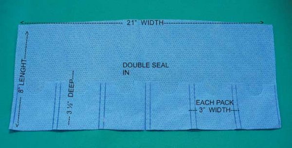 Bioseal Duraholder IPS Instrument Holder Pouch Kimguard Fabric 8 X 20 Inch - DURA217/100