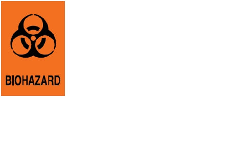 Medline - Pre-Printed Label Warning Label Red Biohazard / Symbol Black Biohazard - RL4558K