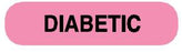 Medline - Pre-Printed Label Auxiliary Label Pink Diabetic Black Safety and Instructional 1-1/4 X 5/16 Inch - NL4430