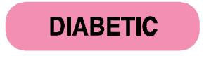 Medline - Pre-Printed Label Auxiliary Label Pink Diabetic Black Safety and Instructional 1-1/4 X 5/16 Inch - NL4430