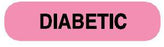 Medline - Pre-Printed Label Auxiliary Label Pink Diabetic Black Safety and Instructional 1-1/4 X 5/16 Inch - NL4430