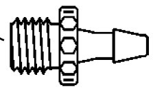 Welch Allyn - Female Screw Connector Plastic, Threaded For use with 1/8 Inch Tubing - 1360N