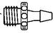 Welch Allyn Female Screw Connector Plastic, Threaded 1/8 Inch Tubing - 1360N