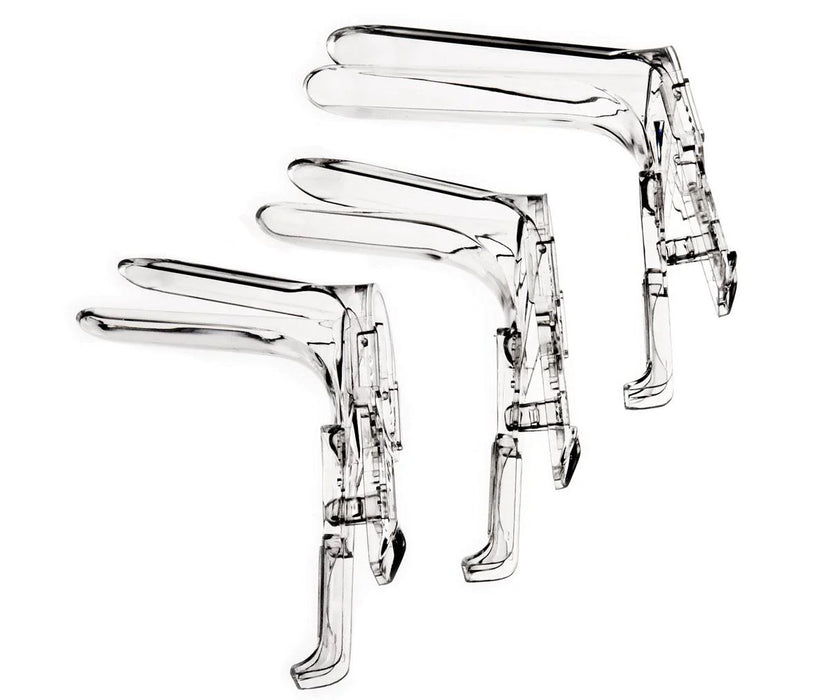 Premium - Vaginal Speculum Surgical Grade Polymer Medium Double Blade Duckbill Disposable Corded Light Source Compatible - 22001