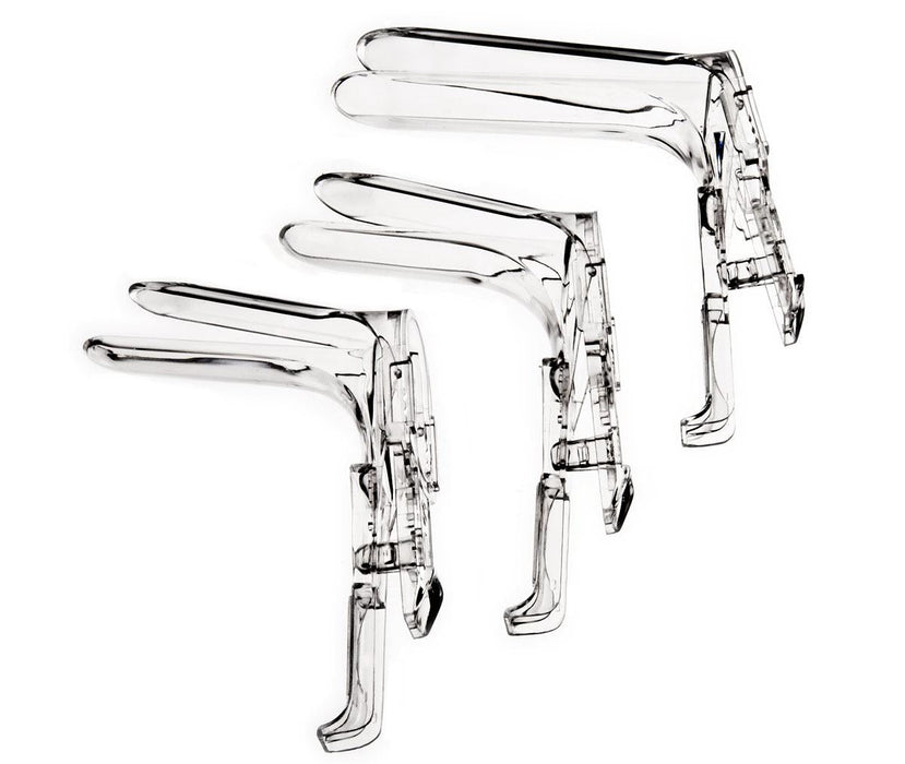 Trinity Sterile - Vaginal Speculum NonSterile Office Grade Plastic Small Double Blade Duckbill Disposable Built-In Light Source - 22200