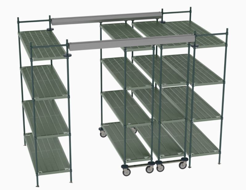 Metro Crash Metro Top-Track Overhead Track Shelving Complete Kit with Super Erecta Pro Shelves