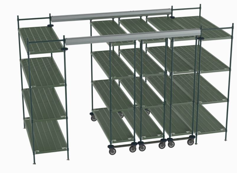 Metro Crash Metro Top-Track Overhead Track Shelving Complete Kit with Super Erecta Pro Shelves