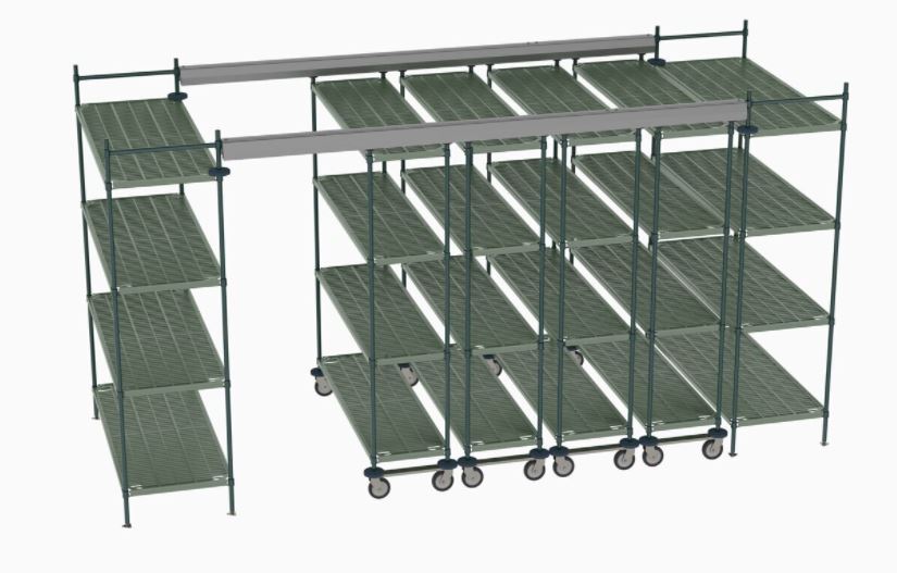 Metro Crash Metro Top-Track Overhead Track Shelving Complete Kit with Super Erecta Pro Shelves