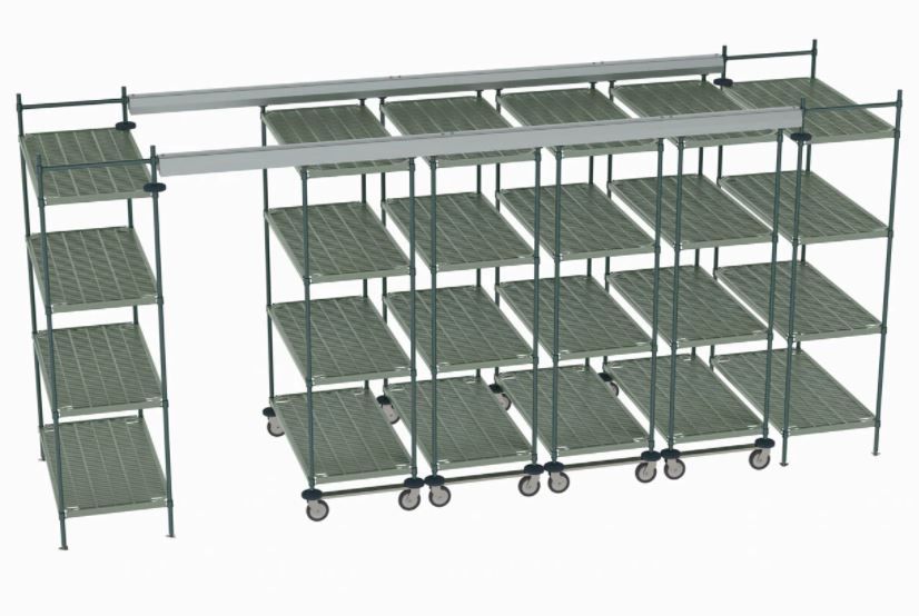 Metro Crash Metro Top-Track Overhead Track Shelving Complete Kit with Super Erecta Pro Shelves