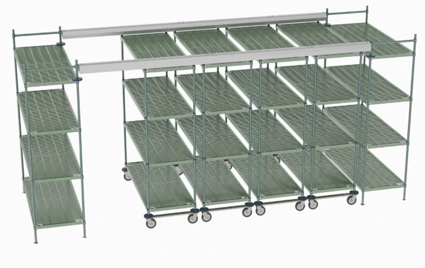 Metro Crash Metro Top-Track Overhead Track Shelving Complete Kit with Super Erecta Pro Shelves
